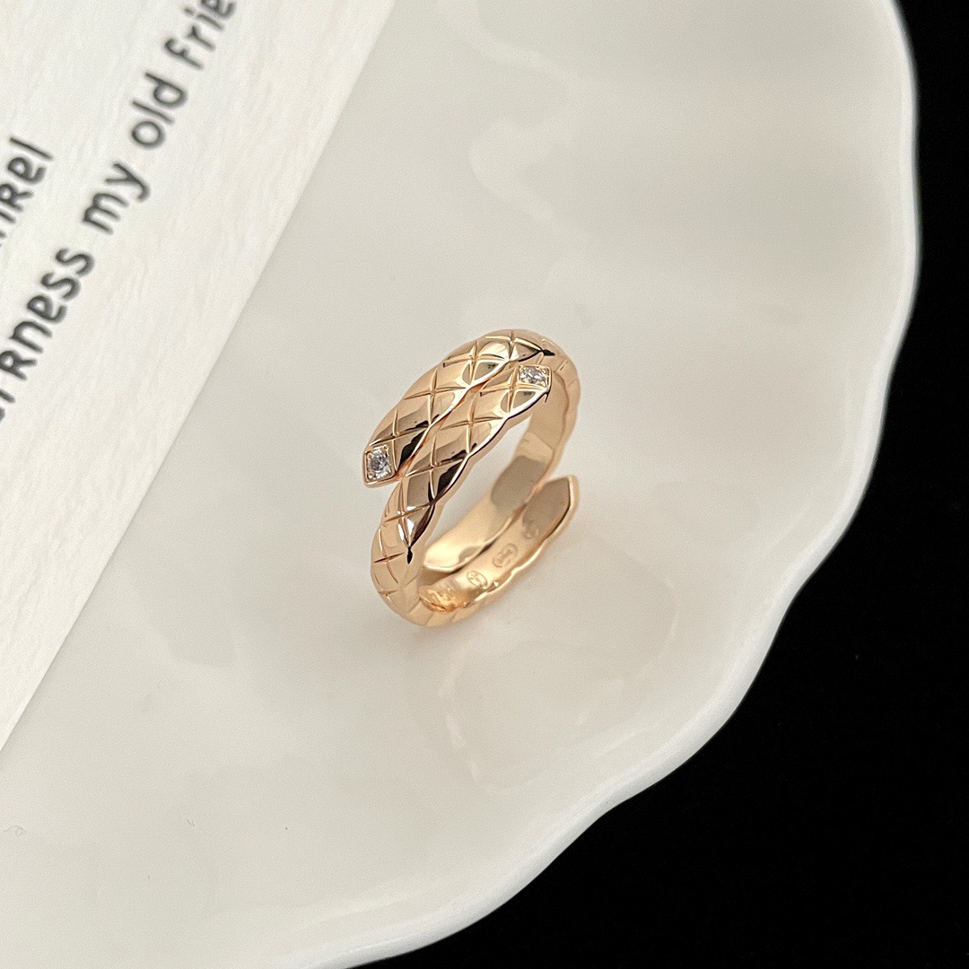 샤넬 코코 더블 반지,네로우 파베 상세 이미지